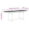 vidaXL Ensemble &agrave; manger de jardin 9pcs bois d'acacia solide textil&egrave;ne