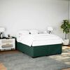 vidaXL Cadre de lit sans matelas vert fonc&eacute; 140x190 cm velours