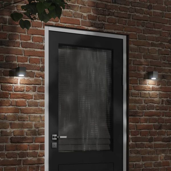 vidaXL Appliques murales ext&eacute;rieur 2 pcs aluminium moul&eacute; sous pression