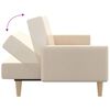 vidaXL Canap&eacute;-lit &agrave; 2 places Cr&egrave;me Tissu