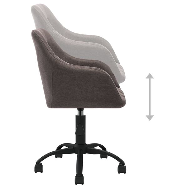 vidaXL Chaise pivotante de salle &agrave; manger Taupe Tissu