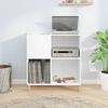 vidaXL Armoire &agrave; disques blanc 84,5x38x89 cm bois d'ing&eacute;nierie