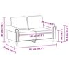 vidaXL Canap&eacute; &agrave; 2 places Cr&egrave;me 120 cm Similicuir