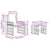vidaXL Ensemble de meubles d'ext&eacute;rieur 3 pcs Noir et Gris fonc&eacute;