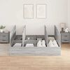 vidaXL Cadre de lit avec rangement Gris Sonoma 180 x 200 cm