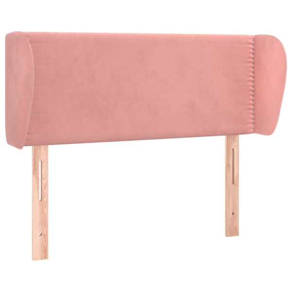 vidaXL T&ecirc;te de lit avec oreilles Rose 103x23x78/88 cm Velours