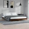 vidaXL Cadre de lit sans matelas ch&ecirc;ne marron 120x200 cm