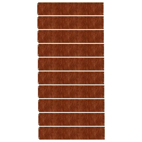 vidaXL Bordures de pelouse 10 pcs 20x103 cm acier corten flexible