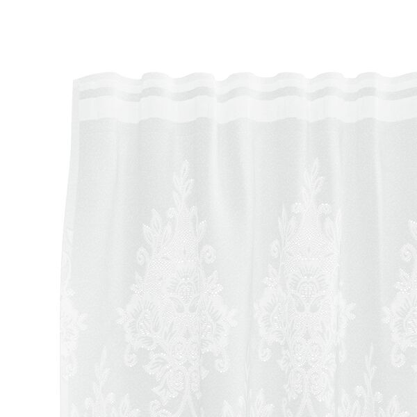 vidaXL Rideau en Dentelle Floral Blanc 140 x 200 cm Polyester
