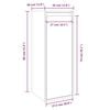 vidaXL Armoire murale Blanc 30x30x80 cm Bois de pin massif
