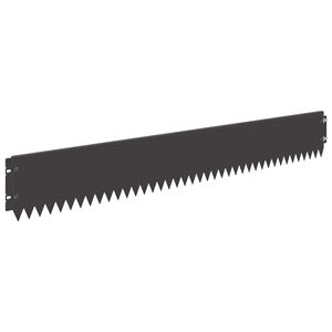 vidaXL Bordure de Pelouse 20 pc 103 x 15 cm Acier Noir