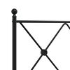 vidaXL T&ecirc;te de lit m&eacute;tal noir 160 cm