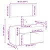 vidaXL Ensemble de meubles salle de bain 3 pcs bois d'ing&eacute;nierie