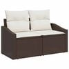 vidaXL Ensemble de Canap&eacute;s avec coussin 5 pcs Marron polyrotin