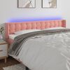 vidaXL T&ecirc;te de lit &agrave; LED Rose 183x16x78/88 cm Velours