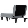 vidaXL Chaise longue gris clair tissu
