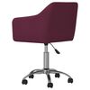 vidaXL Chaises pivotantes &agrave; manger lot de 2 violet tissu