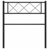 vidaXL T&ecirc;te de lit de remplacement m&eacute;tal noir 100 cm