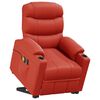 vidaXL Fauteuil de massage Rouge Similicuir