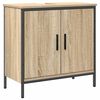 vidaXL Ensemble de mobilier de salle de bain avec &eacute;tag&egrave;re 2 pcs Marron