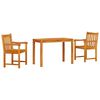 vidaXL Ensemble de salle &agrave; manger pour jardin 3 pc Marron