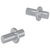 vidaXL Panneau de rayon 2 pi&egrave;ces Argent&eacute; 8,6 x 8,6 x 14,6 mm Acier