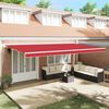 vidaXL Auvent R&eacute;tractable Rouge 600 &times; 300 cm Polyester et Aluminium