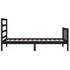 vidaXL Cadre de lit sans matelas noir 100x200 cm bois massif de pin