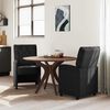 vidaXL Chaises de Salle &agrave; Manger avec Roues 2 pcs Noir 58 x 67 x 97 cm