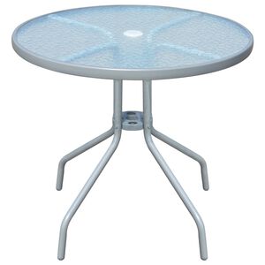 vidaXL Table de bistro Gris 80x71 cm Acier