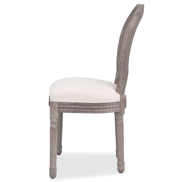vidaXL Chaises à manger lot de 2 crème tissu