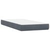 vidaXL Sommier &agrave; lattes de lit et matelas gris fonc&eacute; 80x210 cm velours