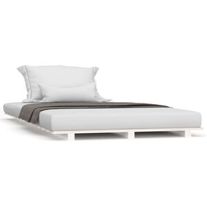 vidaXL Cadre de lit sans matelas blanc 90x200 cm bois de pin massif