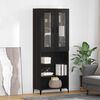vidaXL Haut Armoire Ch&ecirc;ne noir 69,5 x 34 x 180 cm Bois d'ing&eacute;nierie