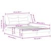 vidaXL Cadre de lit sans matelas Hvar bleu 160x200 cm tissu