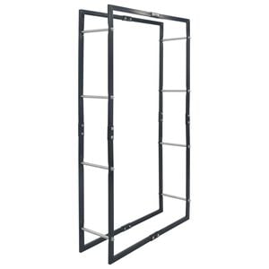 vidaXL Portant de bois de chauffage Noir 80x25x150 cm Acier