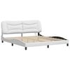 vidaXL Cadre de lit avec LED sans matelas Hvar blanc 180x200 cm