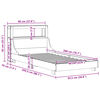 vidaXL Cadre de lit sans matelas cire marron 90x200 cm bois pin massif