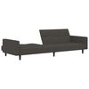 vidaXL Canap&eacute;-lit &agrave; 2 places Gris fonc&eacute; Microfibre