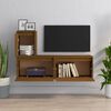 vidaXL Meubles TV 3 pcs Marron miel Bois massif de pin