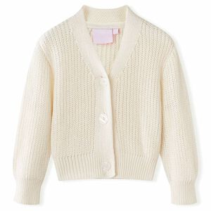 vidaXL Cardigan pour enfants tricot&eacute; blanc neige 104