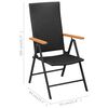 vidaXL Chaises de jardin lot de 4 R&eacute;sine tress&eacute;e Noir