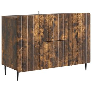 vidaXL Buffet Ch&ecirc;ne fum&eacute; 89 x 34,5 x 62 cm Bois d'ing&eacute;nierie