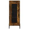 vidaXL Buffet haut Ch&ecirc;ne fum&eacute; 34,5x34x180 cm Bois d'ing&eacute;nierie