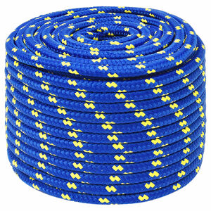 vidaXL Corde utilitaire polyvalente 12 mm 100 m Bleu PP