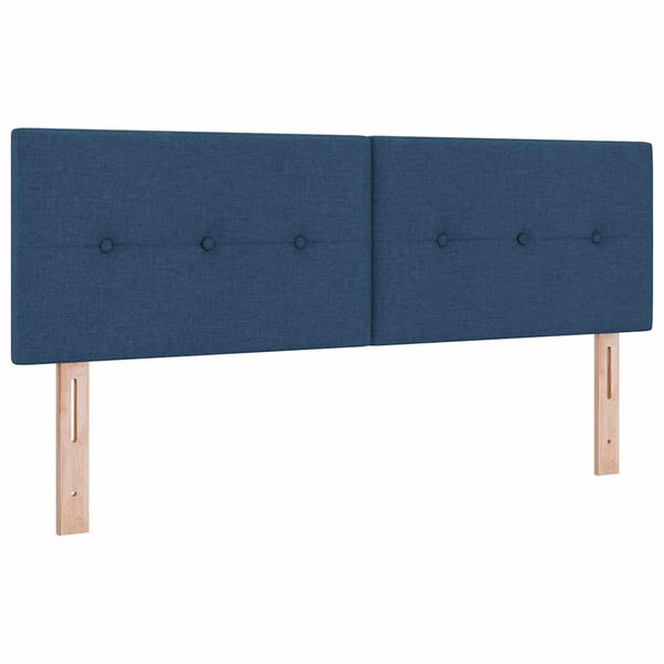 vidaXL T&ecirc;te de lit LED avec des lumi&egrave;res &agrave; LED Bleu 160 cm Polyester