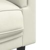 vidaXL Canap&eacute; avec coussins 3 places cr&egrave;me velours