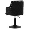 vidaXL Chaise pivotante de salle &agrave; manger Noir Velours