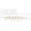 vidaXL Cadre de lit sans matelas blanc bois de pin massif