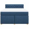 vidaXL Sommier &agrave; lattes de lit avec matelas Bleu 160x200 cm Tissu